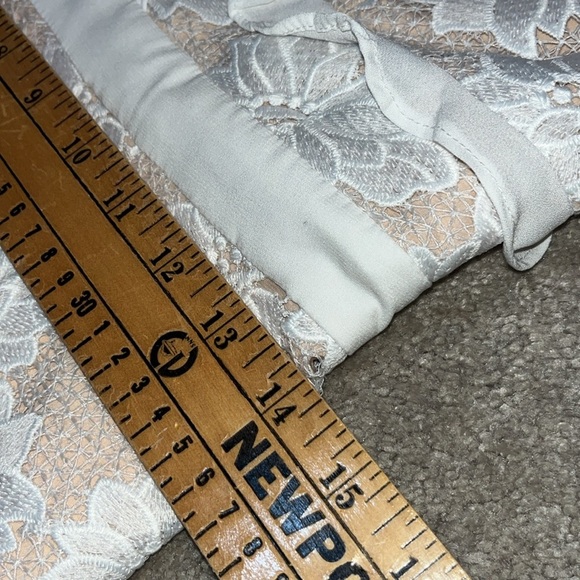 Anthropologie Bardot Vienna Lace White Lace  Nuce Slip Sheath Midi Dress Size 6 - Picture 14 of 15